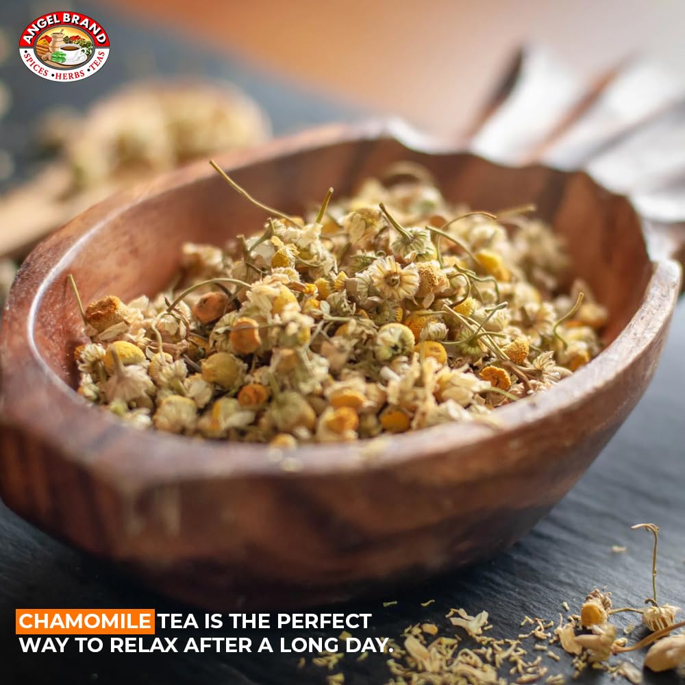 Angel Brand Dried Chamomile Flowers - 0.25 Oz Pouch Pack Of 3 - Premium Chamomile Flowers For Tea And Herbal Infusions.