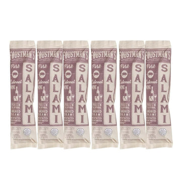 Foustmans Salami Pork, Nitrate-Free, Gluten-Free, Dairy-Free, 8 Oz Each, Pack of 6