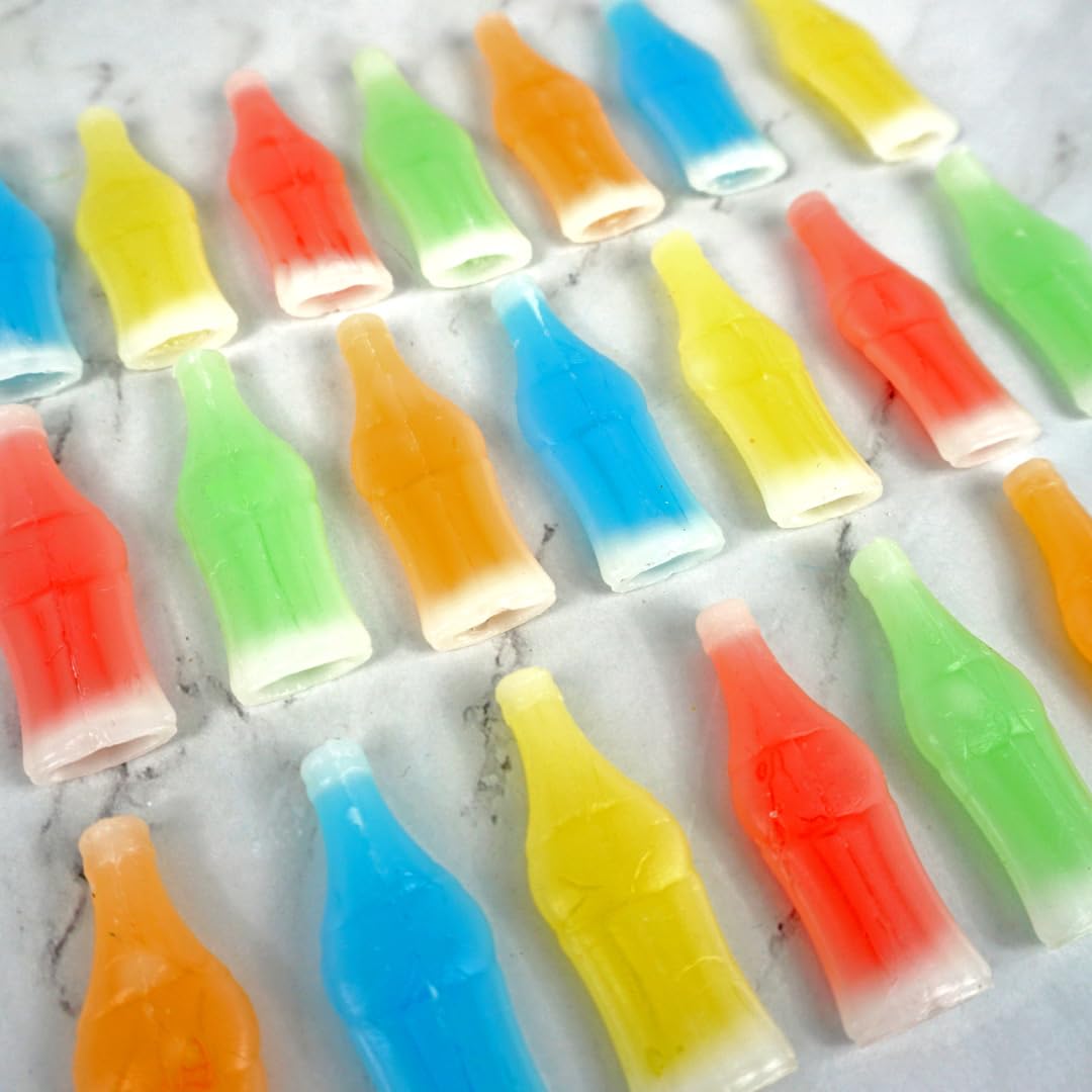 Wax Bottle Candy, 1Lb Bulk Bag, Wax Juice Bottle, Retro Candy