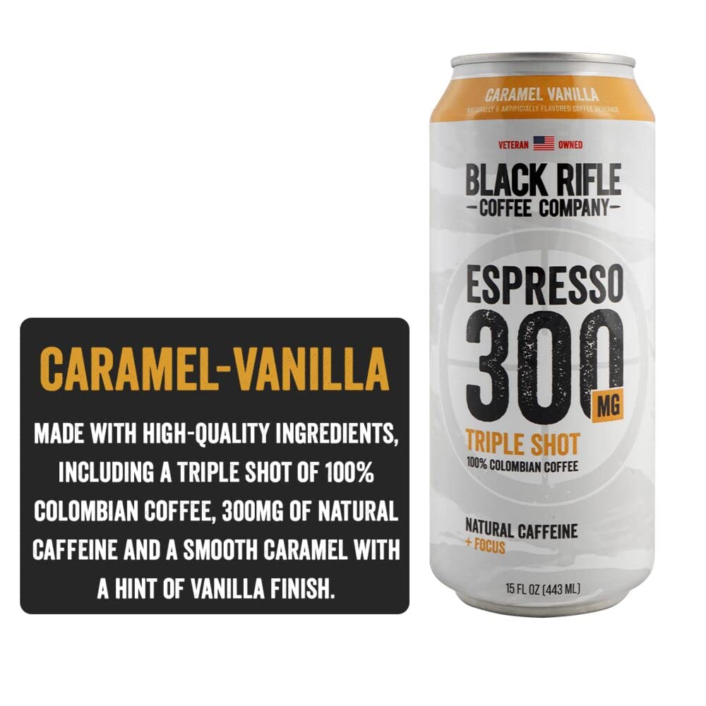 Black   Coffee Company RTD Caramel Vanilla Beverage - 15 Fl Oz (Pack of 12) - Natural Flavor