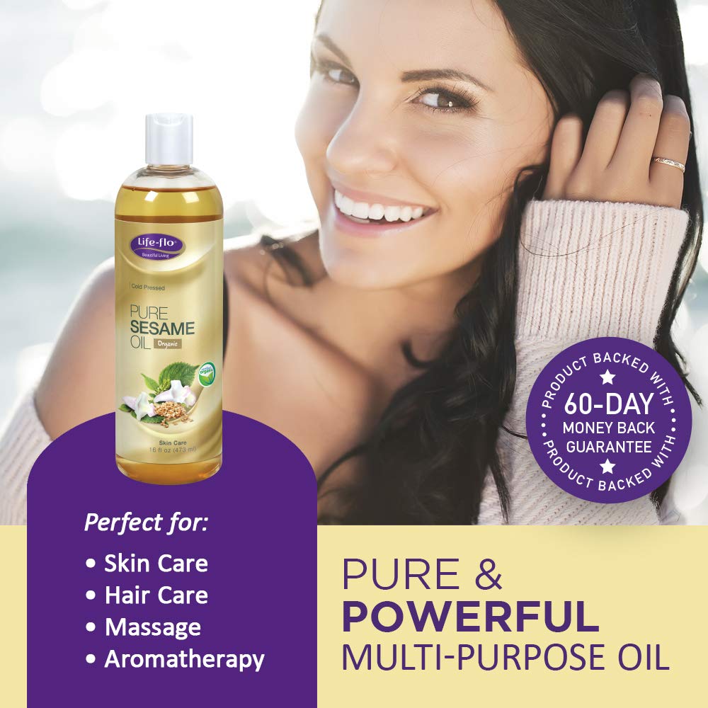 Life-Flo Carrier Oil | 16Oz (Pure Sesame Oil)
