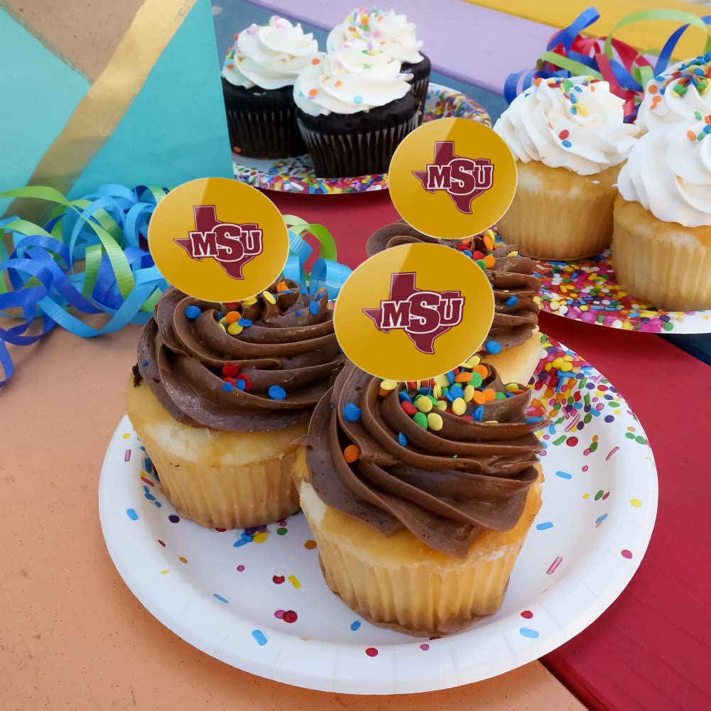 Midwestern Sate Secondary Logo Cupcake Picks Toppers Decoration Set Of 6