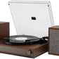 Victrola Harmony - Bluetooth Turntable System- 3-Speed Vinyl Record Player  Stereo Bookshelf Speakers  Mid-Century Modern Design  Audio Technica ATN3600L  Bluetooth Input and Output (Walnut)