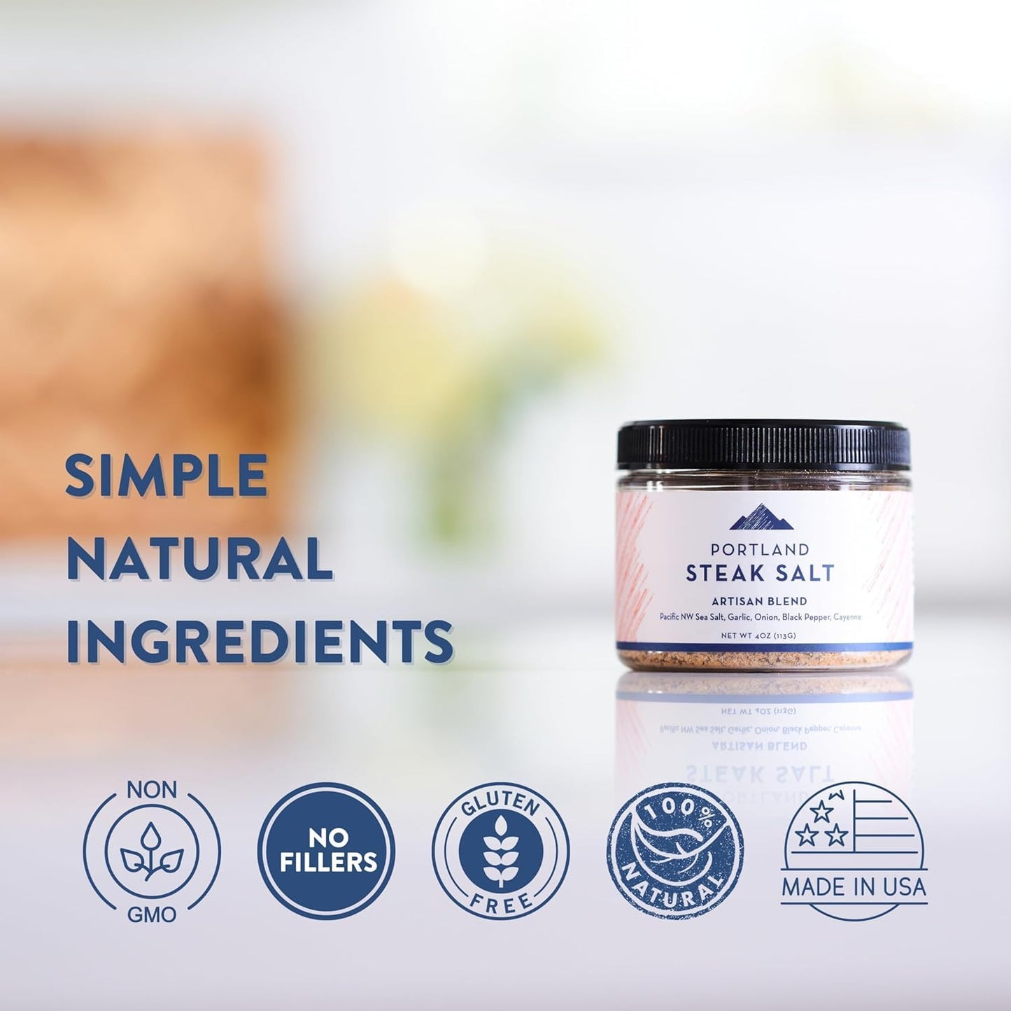 Portland Salt Co. Classic Spice Blends - Steak Salt, Toast Sugar, Za'Atar - Signature All-Purpose Seasoning & Gourmet Rub - Non-