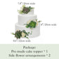 Rinlong Pre-Made 3Pcs Faux Succulent Cake Decorating Flowers Cake Toppers Green Cake Decorations Wedding Birthday Baby Shower Sp