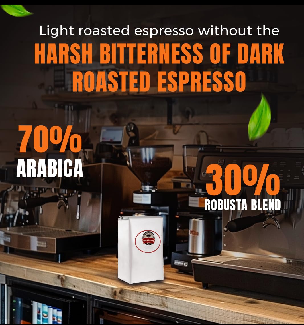 Nicoletti Coffee ''Original'' Espresso Roast Beans 2.20Lb (Pack Of 3) (Made In Brooklyn Ny Since 1972) Fresh Roasted Espresso Wi