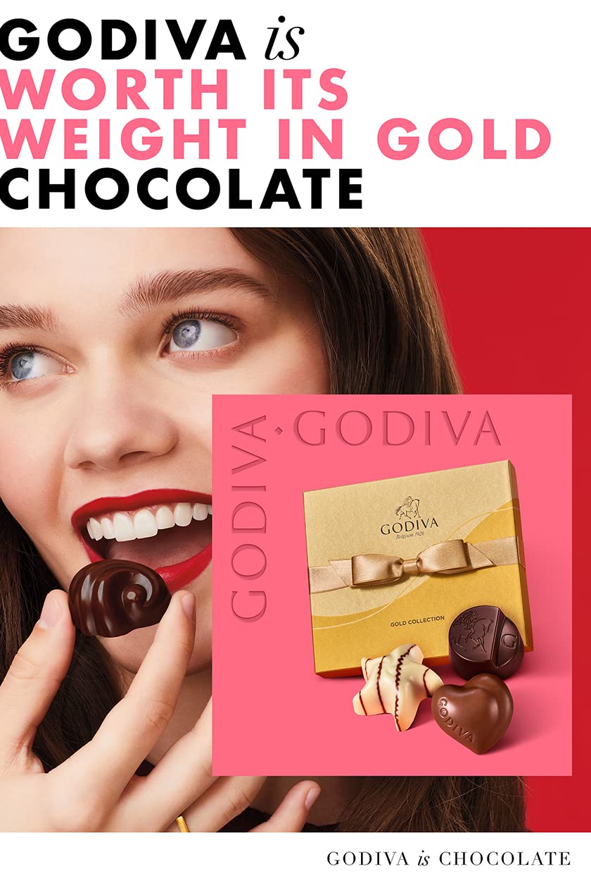 Godiva Chocolatier Chocolate Gold Gift Box, Assorted, 36 Pc. 1 Ounces