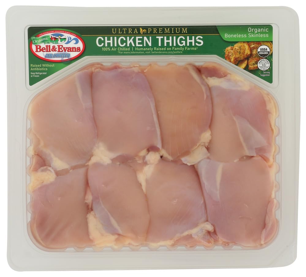 Whole Foods Market, Organic Chicken Thigh Boneless/Skinless Air Chilled Tray Pack Step 2, 16 Ounce