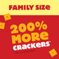 Cheez-It Cheese Crackers, Baked Snack Crackers, Lunch Snacks, Family Size, Extra Cheesy, 21oz Box (1 Box) (Pack of 2)