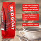The Red Goat Ground Coffee Beans - 16 OZ - Highest-Caffeine, 1 Cup = 6 Cups, 17,000 UG/G Caffeine