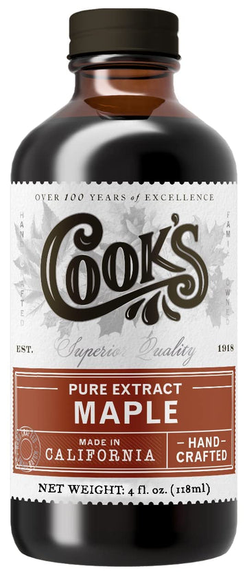 Cook'S, Pure Maple Extract, All Natural Premium Maple Sap From Vermont'S Finest Maple Trees, 4 Oz
