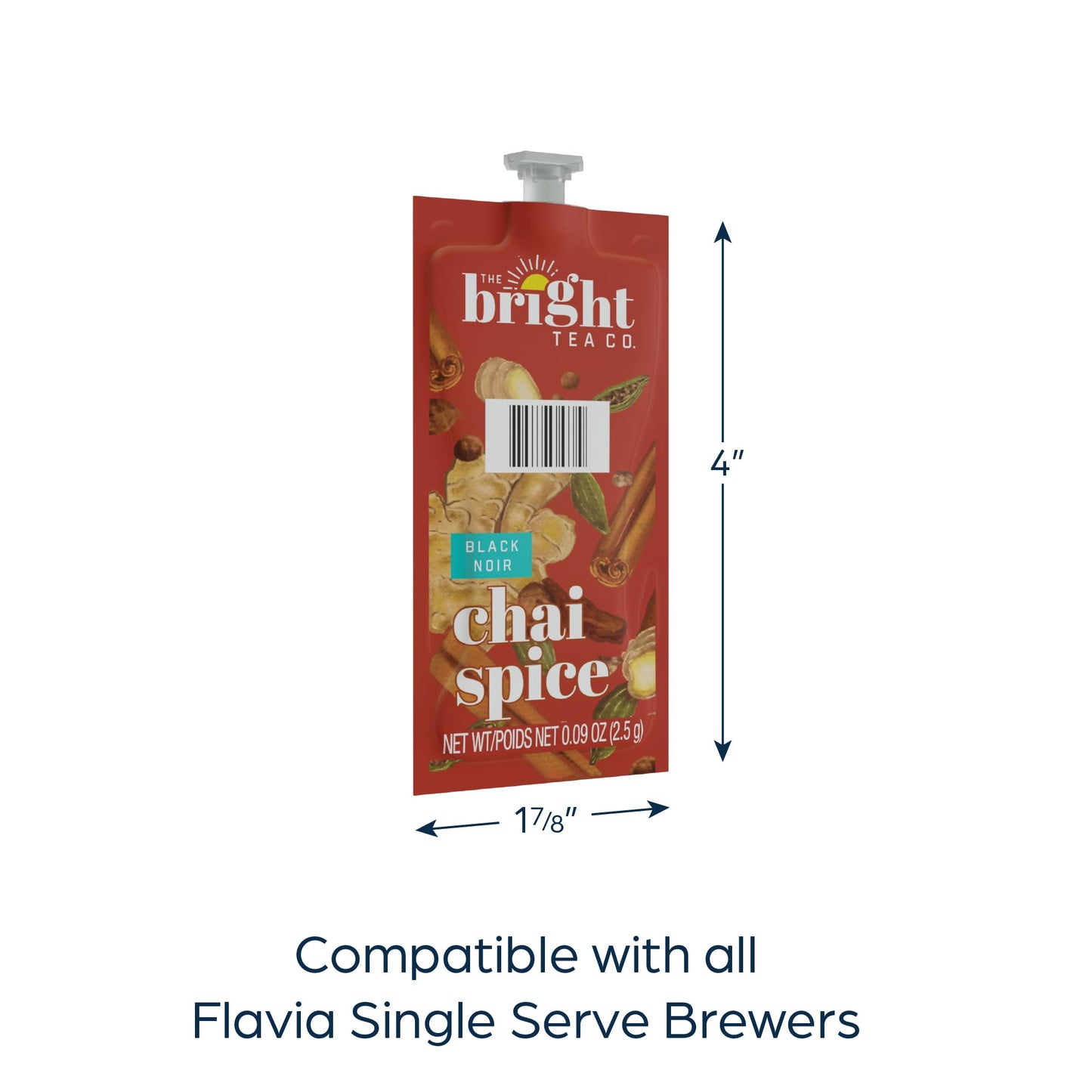 Flavia Chai Spice Tea Fresh Pack for Flavia malt-inspired, 100 Count