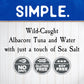 Blue Harbor Fish Co. Wild Albacore Tuna in Water with Sea Salt - 3 oz Pouch (Pack of 12)