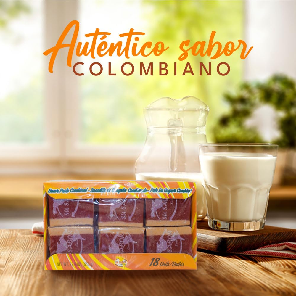 Su Sabor Guava Jelly Paste, A Delicious Paste Made From Guava Fruits In Colombia. Bocadillo De Guayaba 18 Units (Veleo Combinado