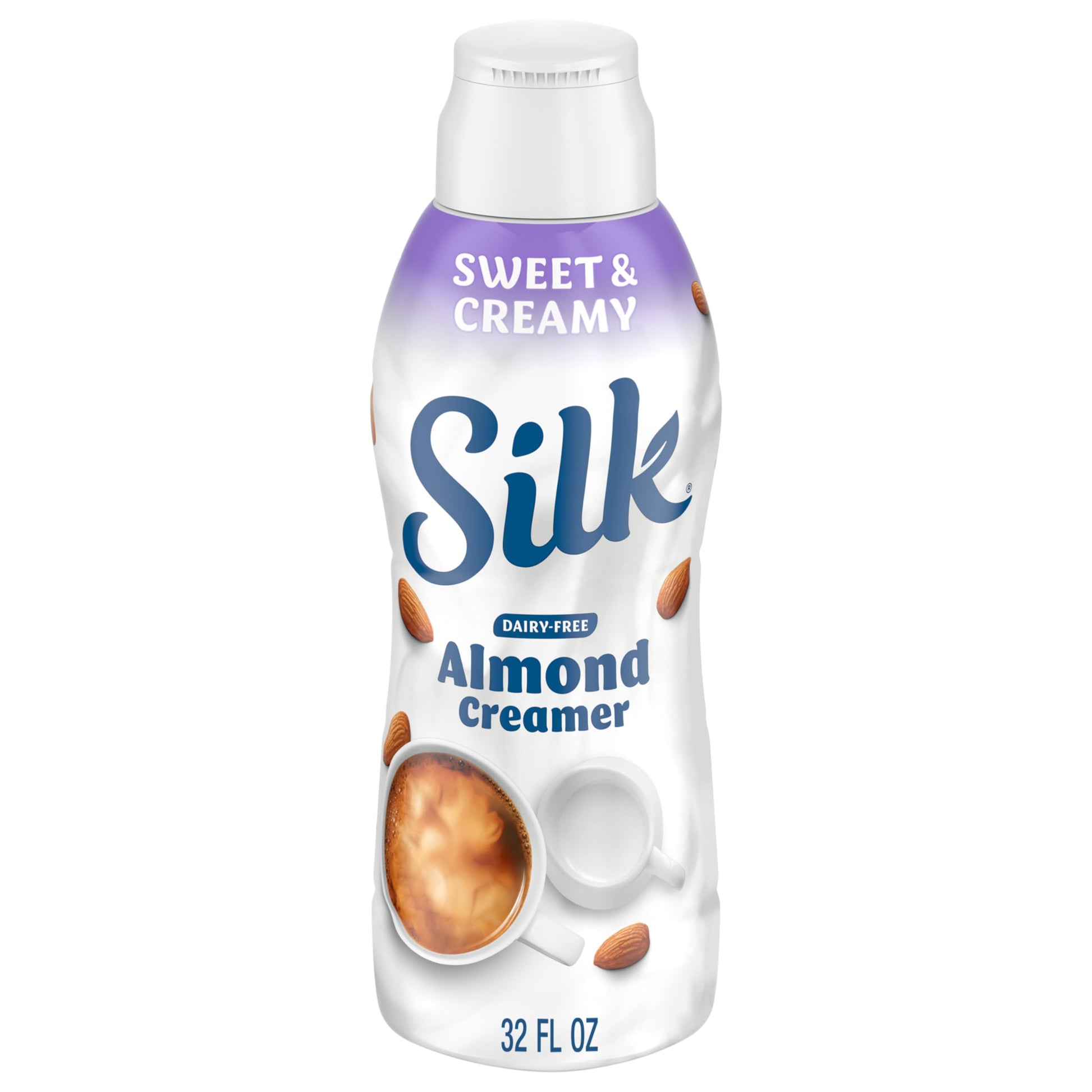 Silk Almond Creamer, Sweet and Creamy, Smooth, Lusciously Creamy Dairy Free and Gluten Free Creamer From the No. 1 Brand of Plan