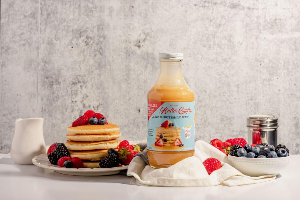 Butter Country Rich & Creamy Buttermilk Syrup | Original Buttermilk Flavor | No Artificial Flavors, No Corn Syrup, Gluten-Free,