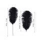 Ballinger Black Ostrich Feathers Bulk - Making Kit 10Pcs 28Inch Large Ostrich Feathers For Floral Arrangement, Vase, Wedding Par