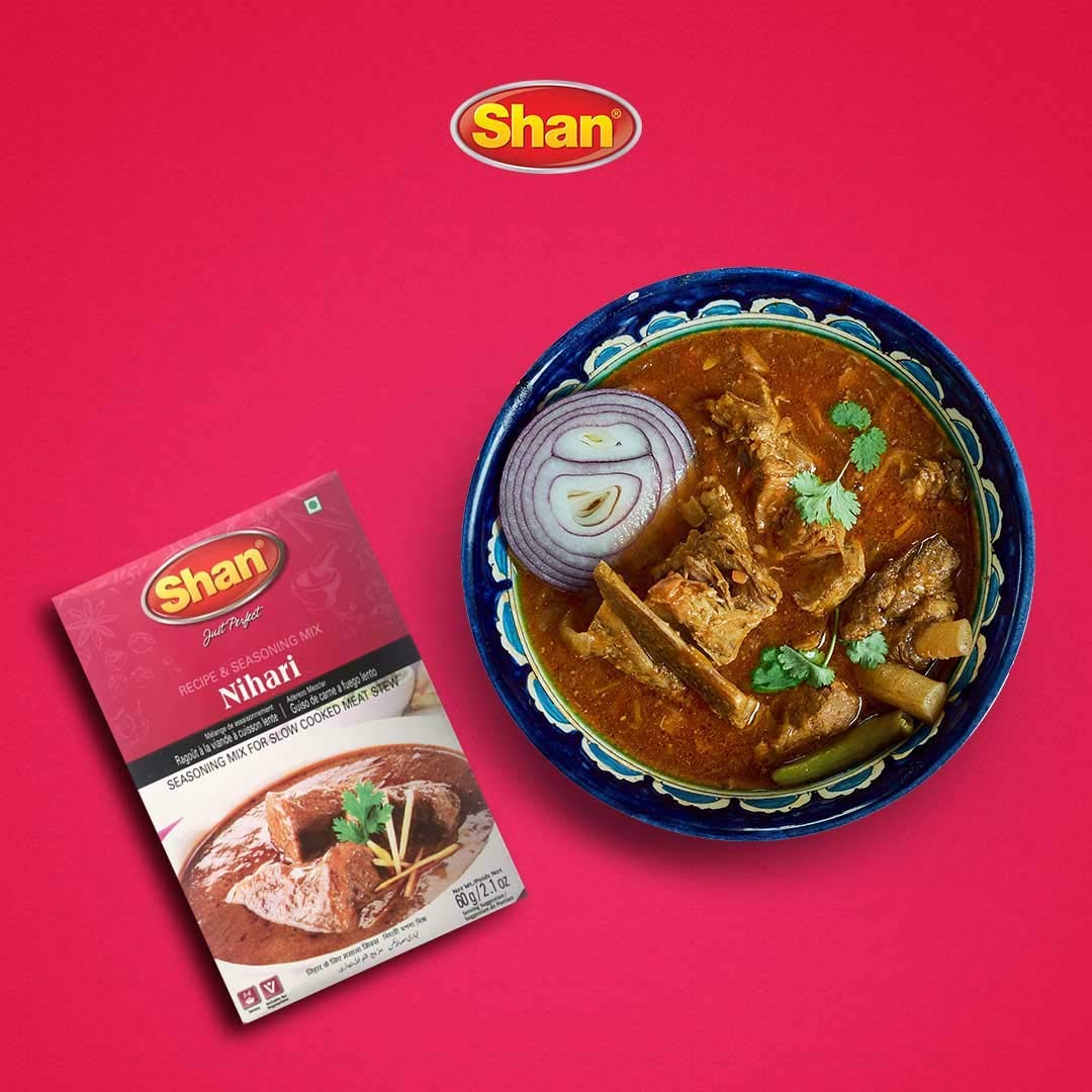 Shan - Nihari Masala Seasoning Mix (60G) - Spice Packets For Slow Cooked Meat Stew