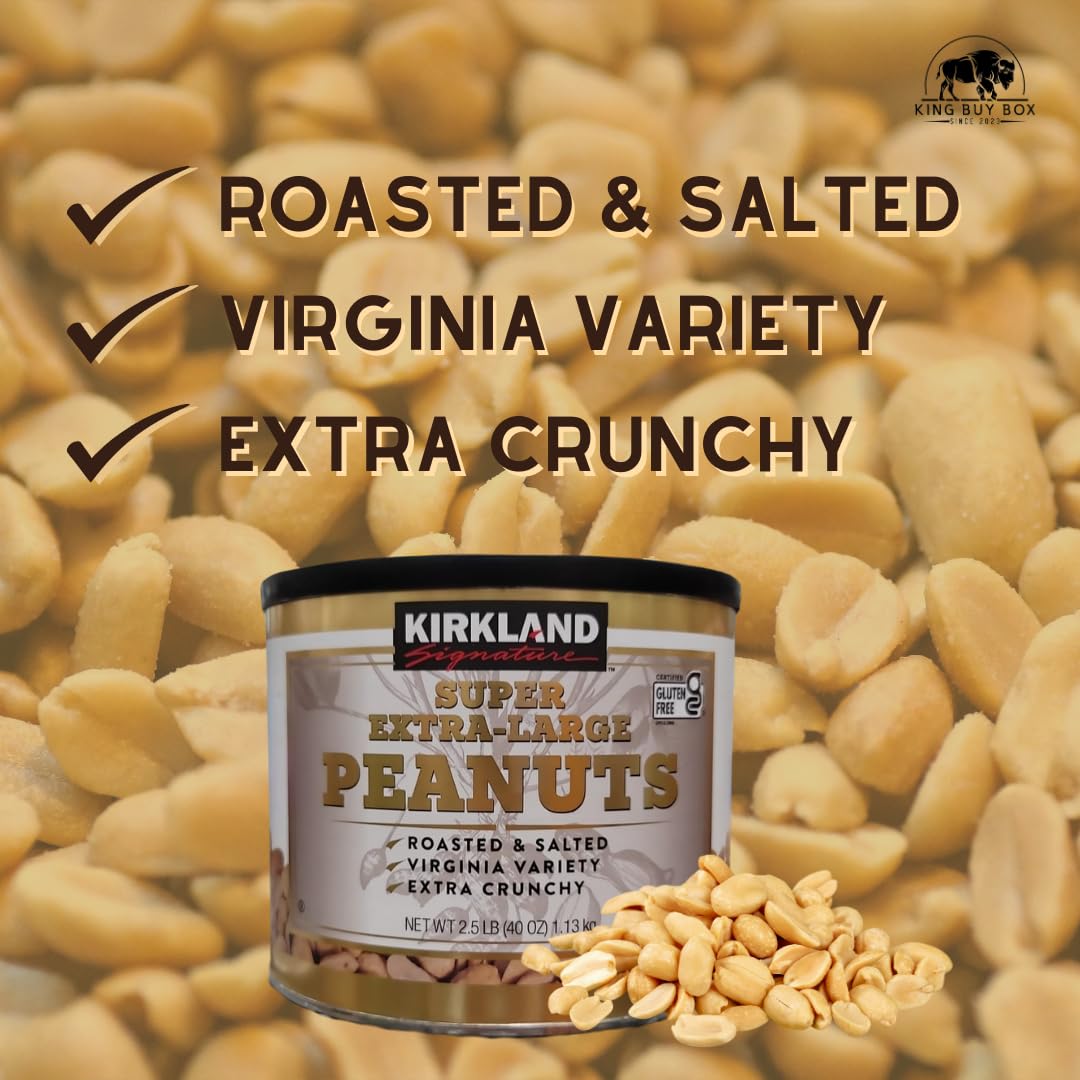King Buy Box A Cup 1 Pcs Bundle With Super Large Peanuts, 2.5 Lbs, 2 Can Compatible With Kirkland Signature