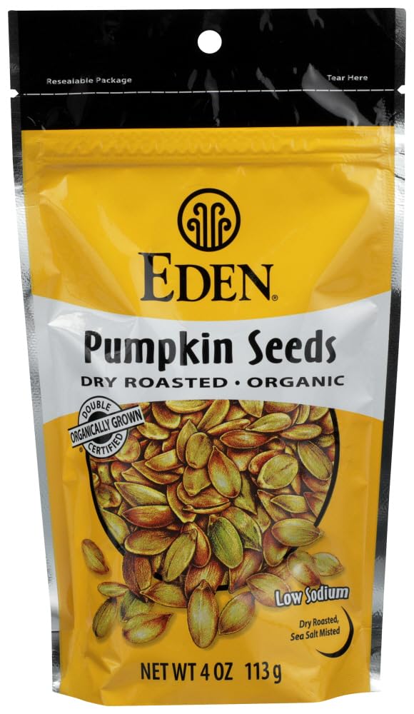 Eden Pumpkin Seeds Dry Roasted Salted 4.0 OZ(Pack of 12)12