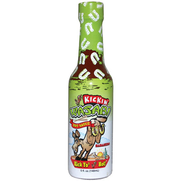 Kickin' Wasabi Sauce With Horseradish Hot Sauce With Habanero - Try If You Dare - Perfect Gourmet Gift For The Real Wasabi Horse