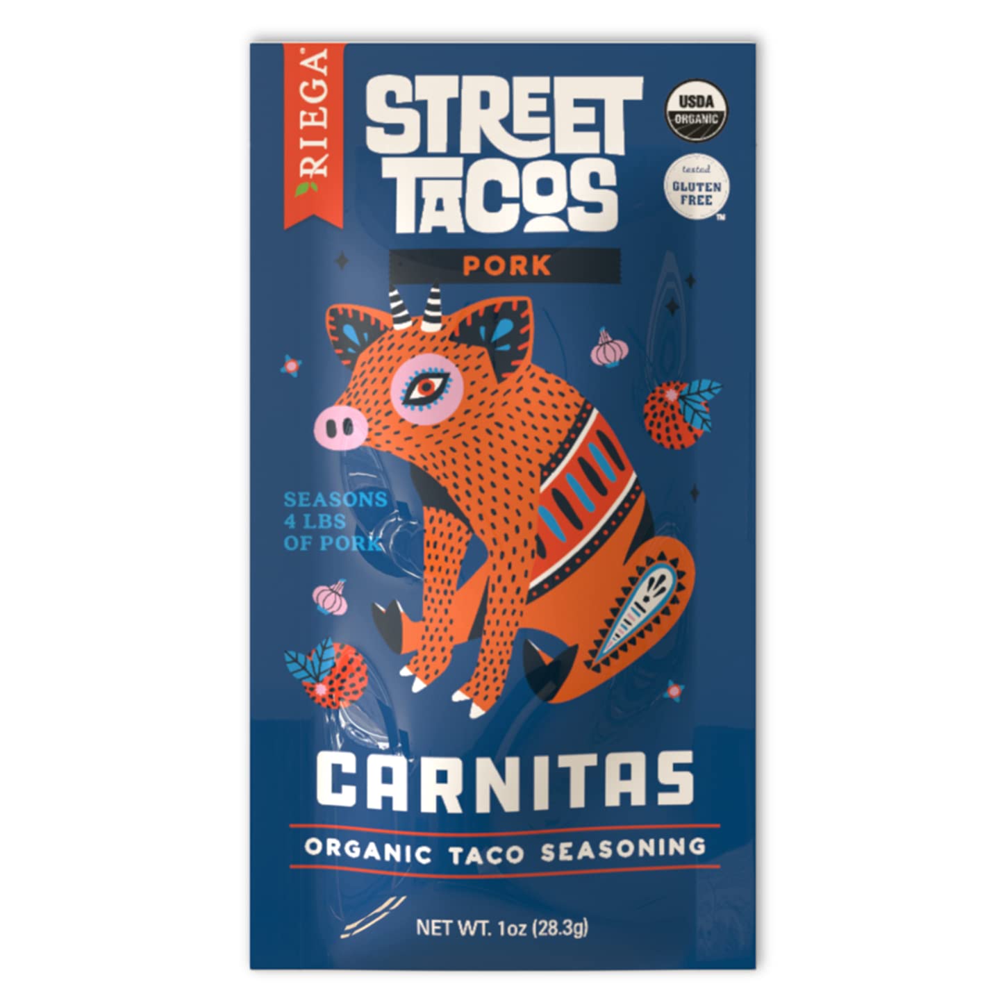 Riega Organic Carnitas Street Taco Seasoning, 1 Ounce (Pack Of 1)