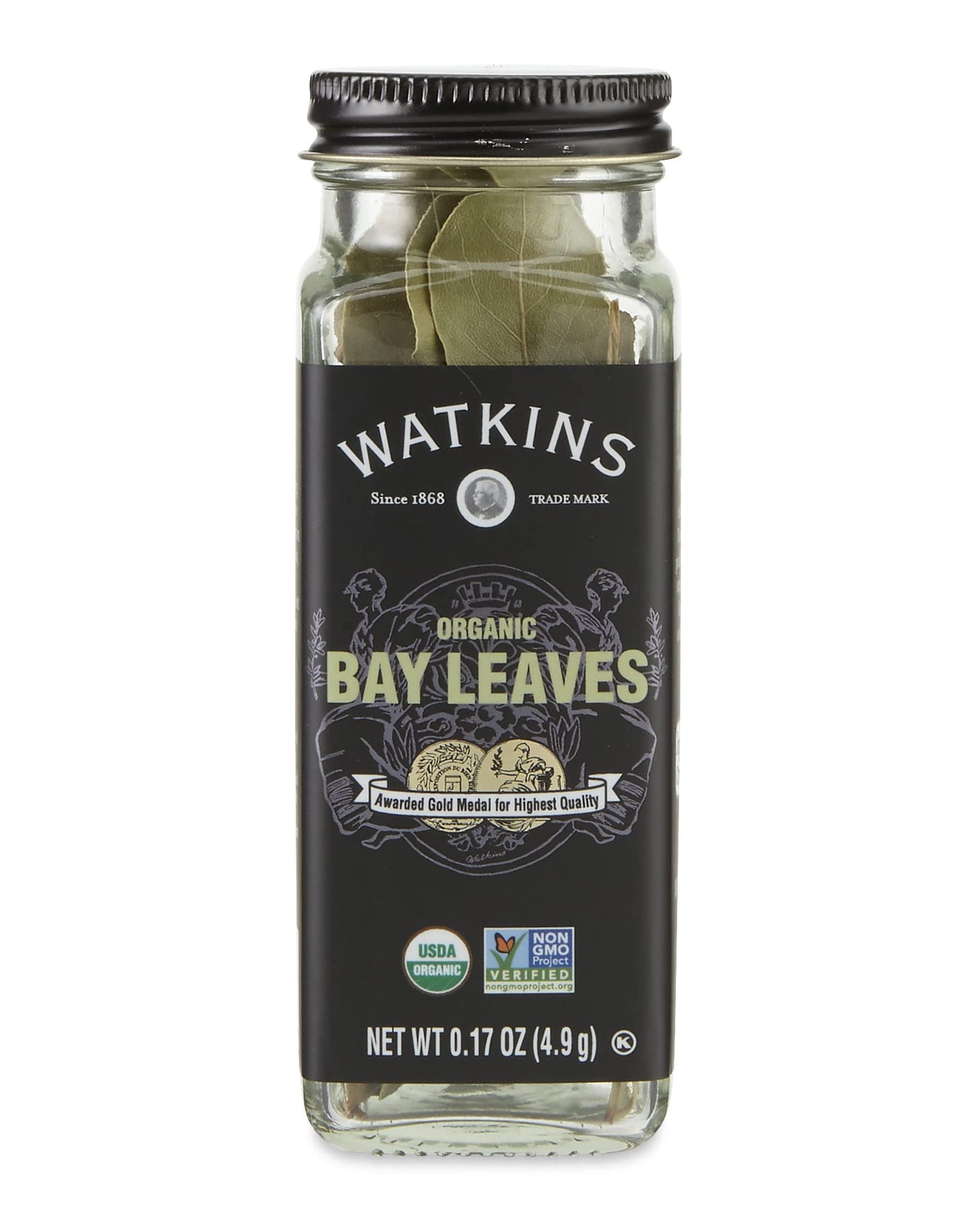 Watkins Gourmet Organic Spice Jar, Bay Leaves, 0.17 Ounce, Model S-PL-7284