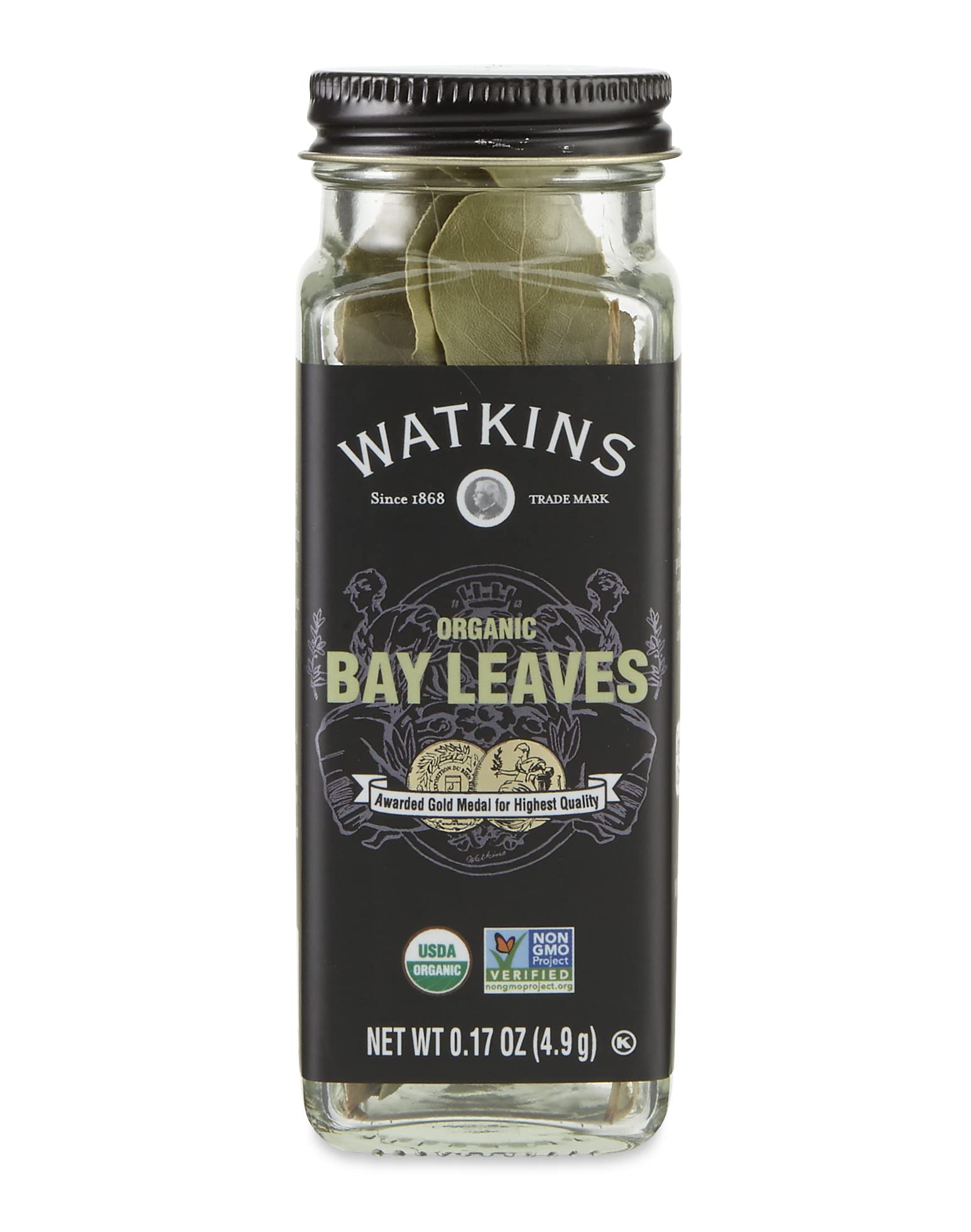 Watkins Gourmet Organic Spice Jar, Bay Leaves, 0.17 Ounce, Model S-PL-7284