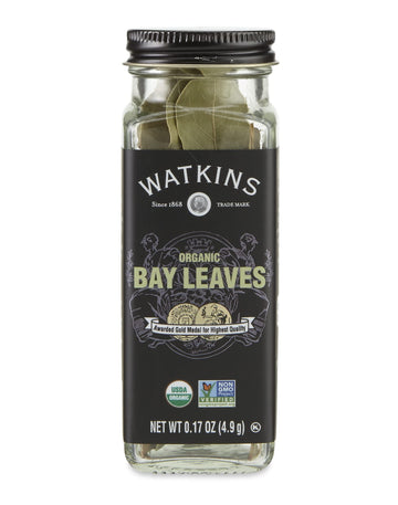 Watkins Gourmet Organic Spice Jar, Bay Leaves, 0.17 Ounce, Model S-PL-7284