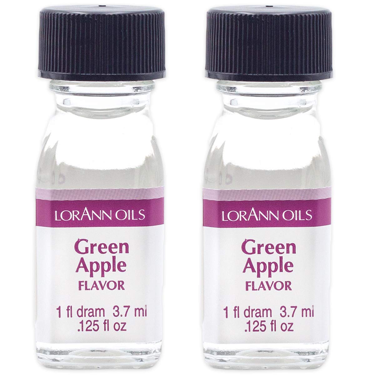 LorAnn Green Apple SS Flavor, 1 dram bottle (.0125 fl oz - 3.7ml - 1 teaspoon) - 2 Pack
