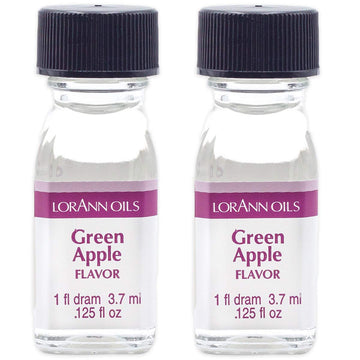 LorAnn Green Apple SS Flavor, 1 dram bottle (.0125 fl oz - 3.7ml - 1 teaspoon) - 2 Pack