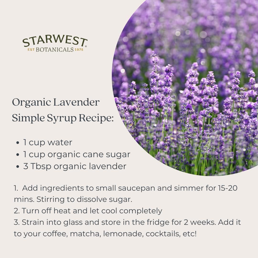 Starwest Botanicals Lavender Flowers Extra Organic Eco-Friendly 0.49 oz