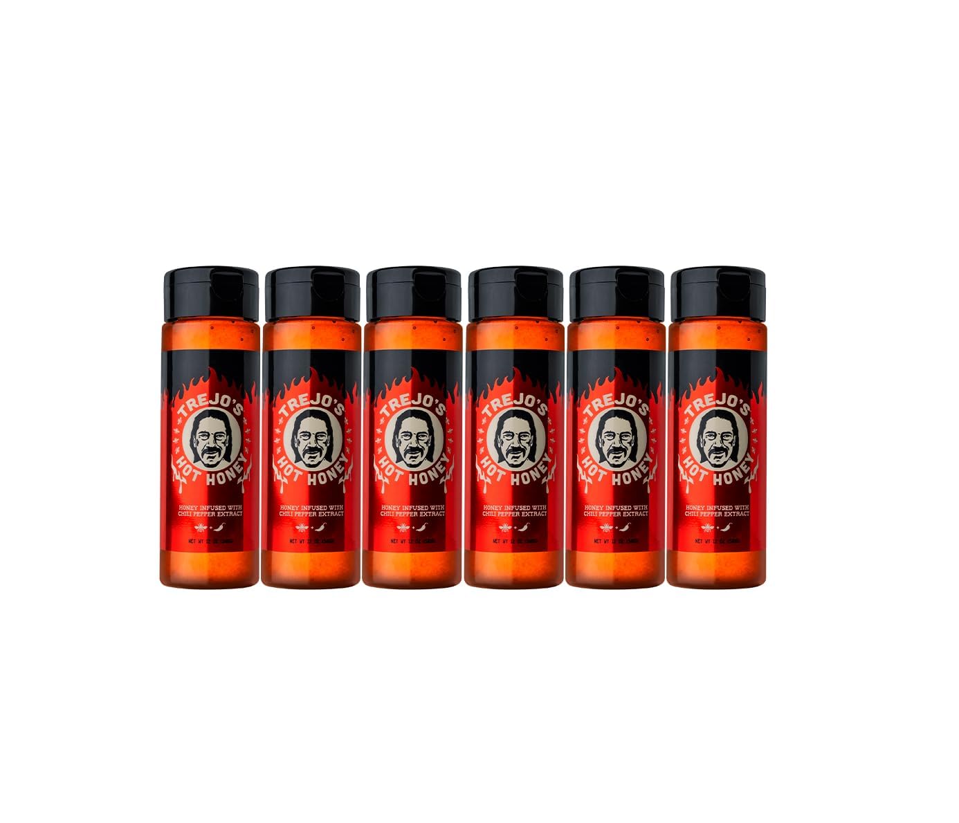 Trejos Tacos Hot Honey Sauce | Sweet & Spicy | 12 Ounce (Pack of 6) | Gluten Free