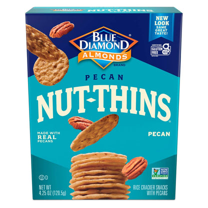 Blue Diamond Almonds Pecan Nut-Thins Cracker Crisps, 4.25 Ounce (Pack of 12)