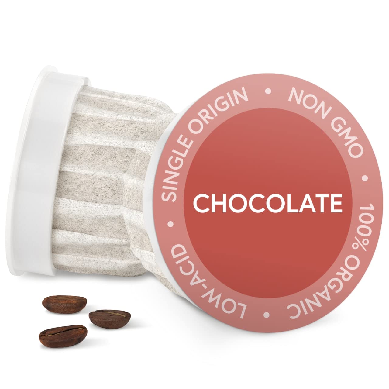Fabula Organic Coffee Pods - Chocolate Medium Roast, Low Acid, Non-GMO, Fair Trade, 24 Count, Compatible with Keurig K Cup 1.0 & 2.0