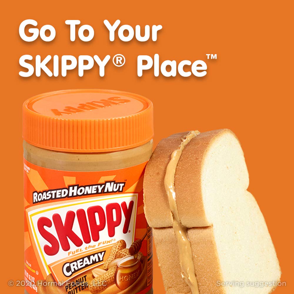 Skippy Peanut Butter, Creamy Roasted Honey Nut, 16.3 Ounce (Pack Of 3)