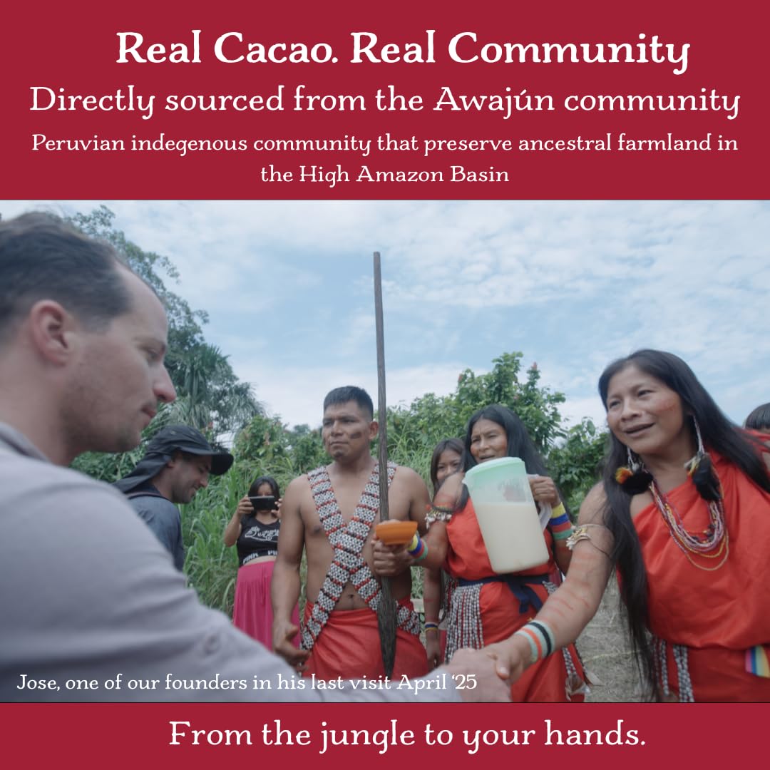 Cacao Adventures Ceremonial Cacao Block | 100% Pure Cacao from Peru, Untempered, Unsweetened, Vegan, 8 oz | Ethically sourced an