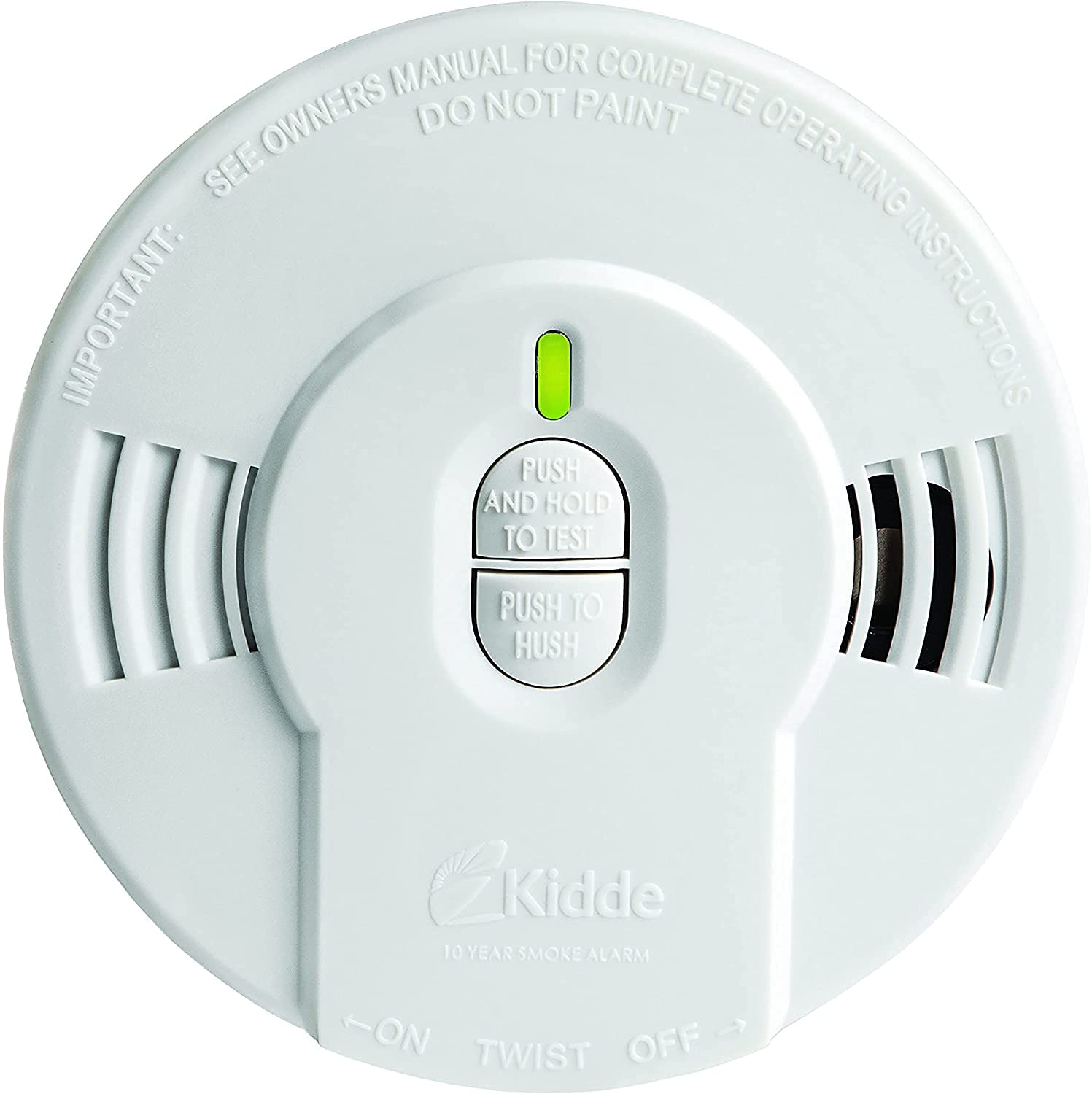 Kidde Smoke Detector, 10-Year Battery, Led Indicators, Replacement Alert, Test-Reset Button