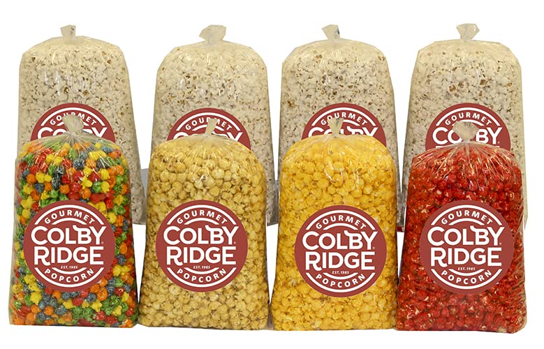 16 Gal. (256 Cups) Large Popcorn Sampler Colby Ridge Popped Popcorn