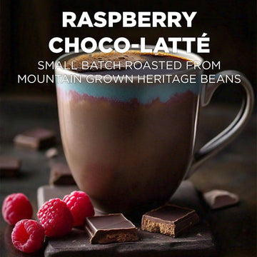 Maud'S Raspberry Chocolate Flavored Coffee Pods, 18 Ct, Medium Roast Flavored Coffee In Recyclable Single Serve Pods - 100% Arab
