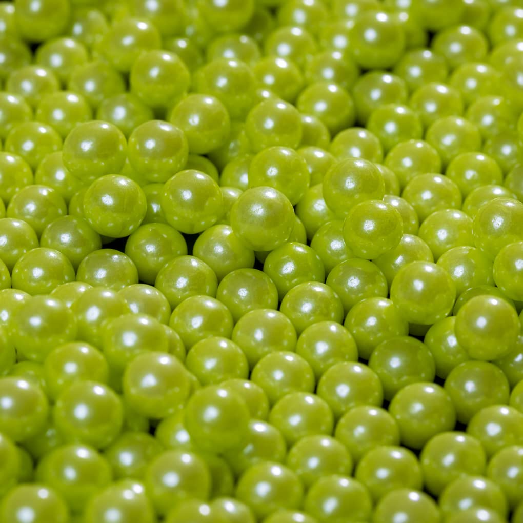 Light Green Sprinkles Edible Pearls,Cake Sprinkles 130G 4.6Oz,Cookie Sprinkles,Sugar Pearl, Edible Candy Pearls For Cake Cupcake Decorationg (7Mm-Lightgreen)