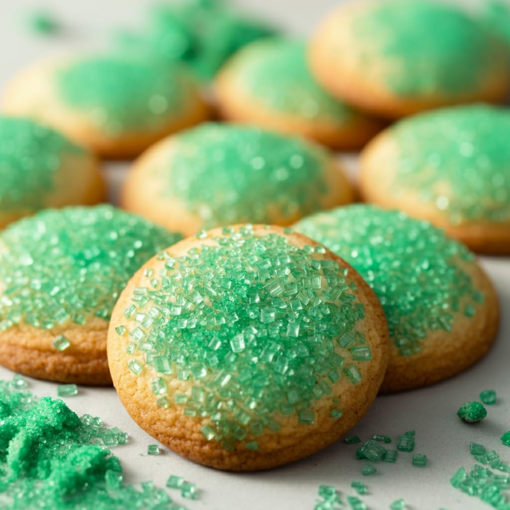 Bakerpan Sugar Sprinkles For Baking - 7 Ounce Leaf Green Decorating Sugar Crystals For Cookies, Cake Pops, Ice Cream (Made In Us