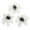 Global Sugar Art Poppy Anemone Sugar Cake Flowers White with Black Center, 3 Count by Chef Alan Tetreault