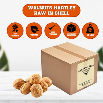Presto Sales Walnuts In Shell, Healthy Snack, 10 lbs, Grown in California