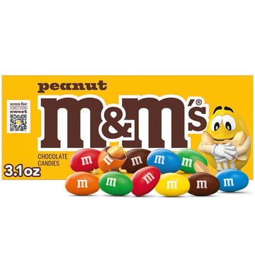 M&MS Peanut Chocolate Candy Movie Theater Box 3.1-Ounce Box