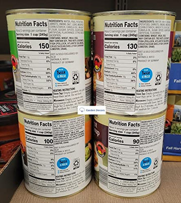 Deutsche Kuche 4 Kinds Of Soup: Hearty Pea, German Bean, Harvest Potato, Fall Harvest Vegetable, 28Oz 794G (Four Cans)