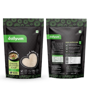 Dailyum Premium Instant Cheese Jalepeno Soup | No Onion No Garlic | Pack Of 4 | Ready To Eat Instant Soup |100% Natural | No Msg