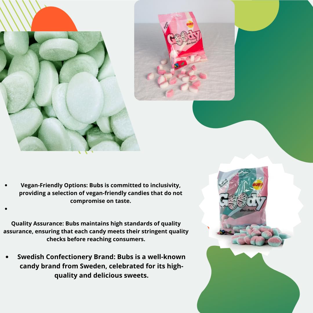 Bubs Goody Sour Ovals Raspberry Caramel 2 Pack Of 90G