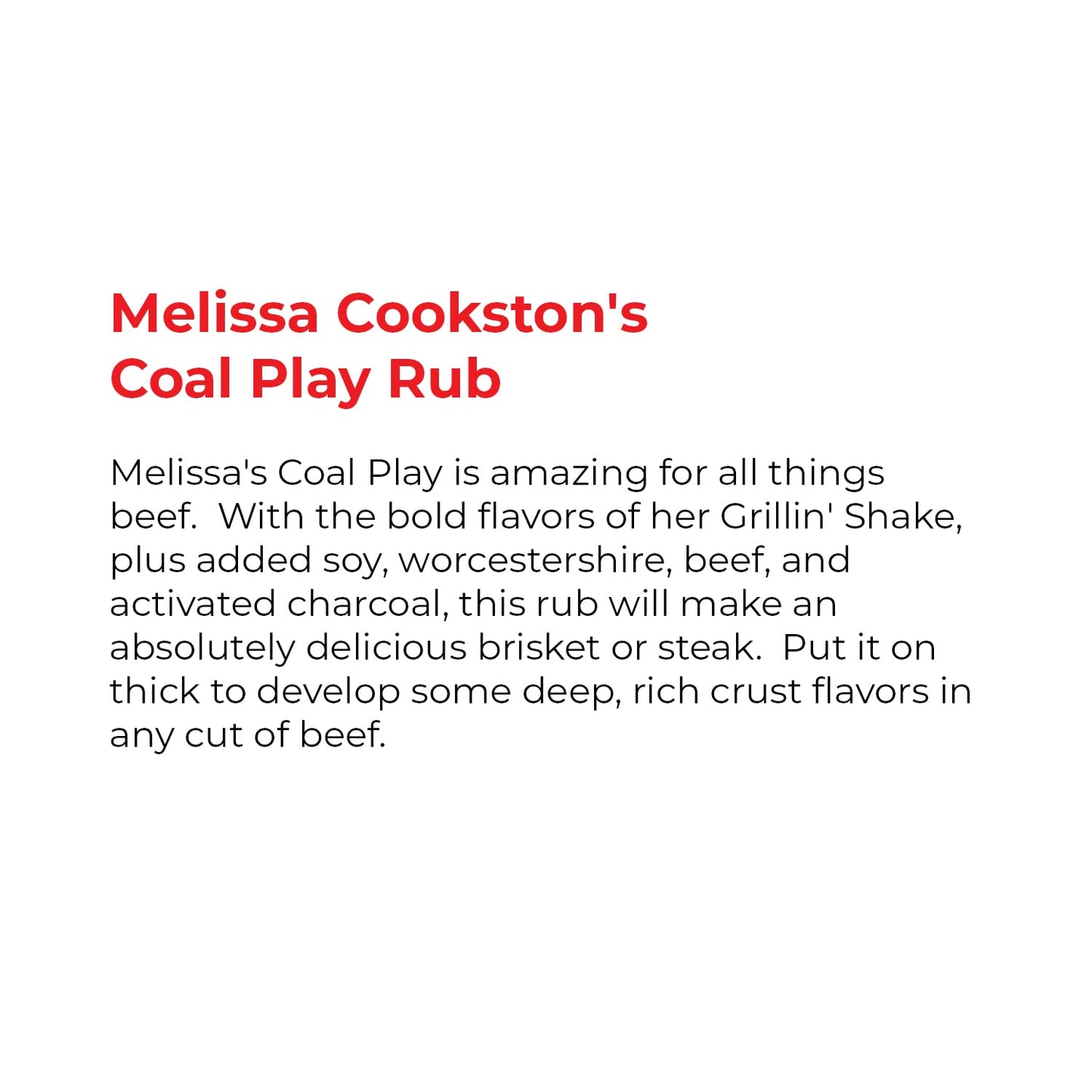 Melissa Cookston'S Coal Play Bbq Rub, Award Winning Barbecue Rubs, 11.91 Oz