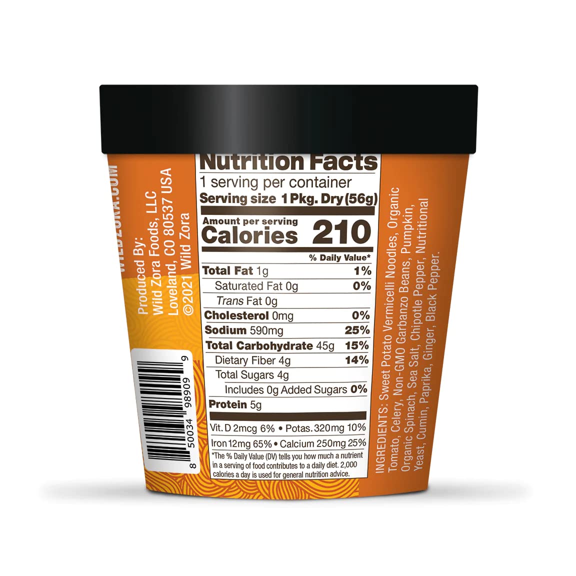 Wild Zora Vermicelli Noodle Soup - Instant Cup Of Soup Snack W/Sweet Potato Glass Noodles, Gluten Free Soup Made W/Real And Trad